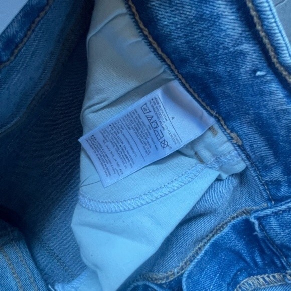 Old Navy Women's Sz 4 MidRise Rockstar Super Skinny Jeans Stretch Light Blue - Picture 7 of 12